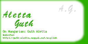 aletta guth business card